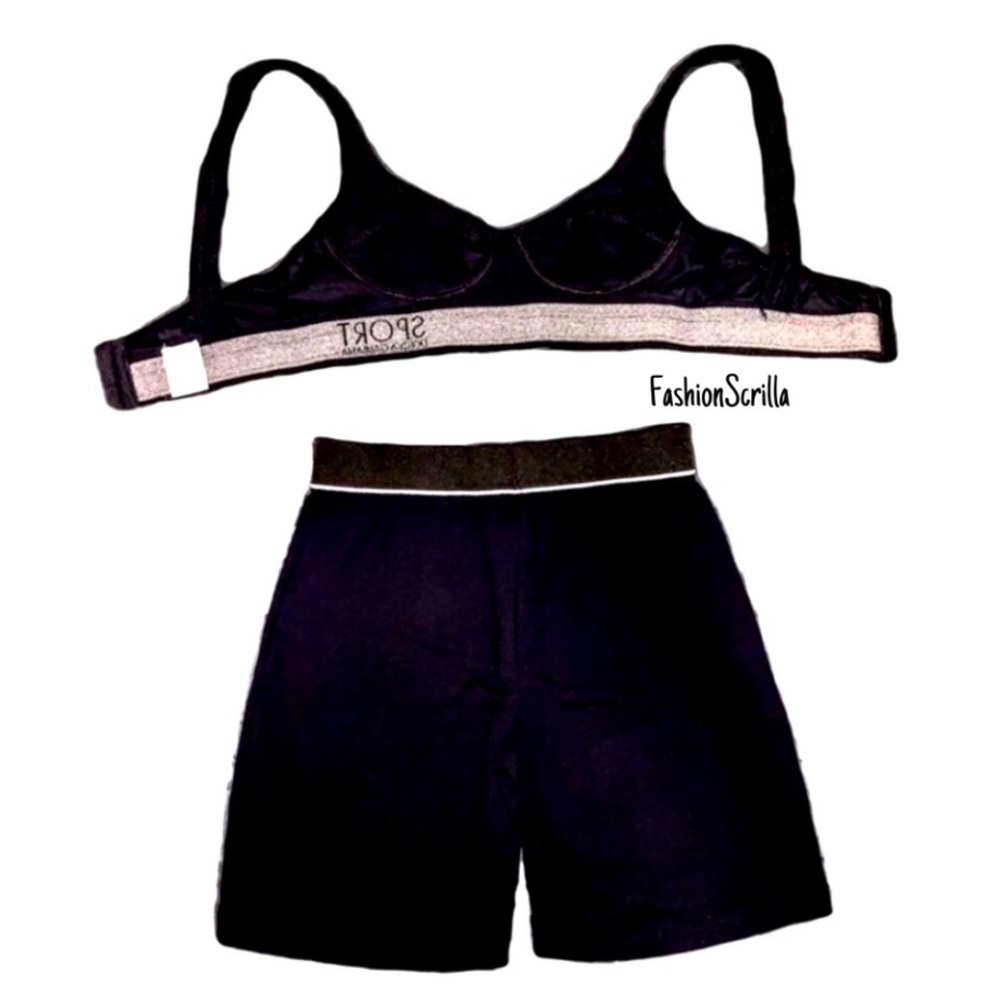 Dolce & Gabbana Vintage Biker Shorts & Corset Bra Matching Sport Set - Picture 7 of 11